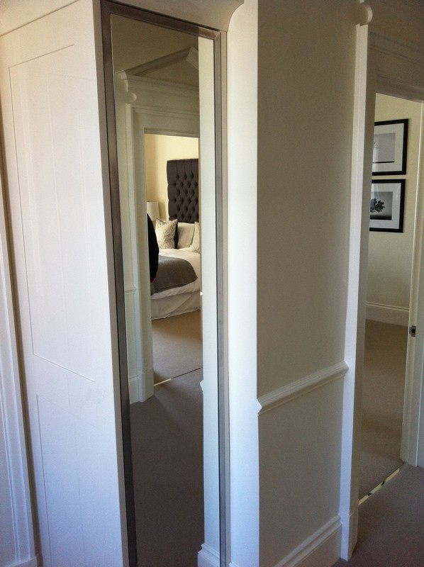 Full-length wardrobe mirror fitted in Morden home