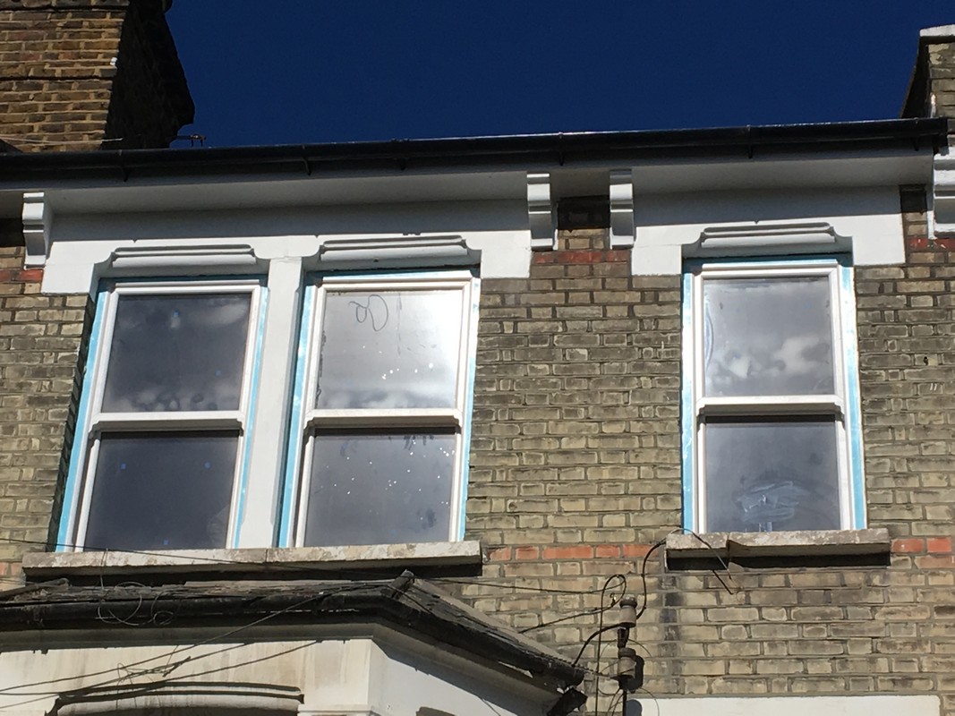 New uPVC sash windows fitted on Victorian terrace in Morden